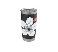 Sakura Flower Kanji Arte Japonés Streetwear Vaso térmico de acero inoxidable de doble pared