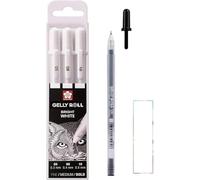 SAKURA Gelly Roll Blanco 05/08/10 y Gelly Roll negro 06 + 1 tarjeta