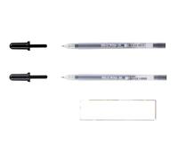 SAKURA Gelly Roll, bolígrafo de tinta de gel negro 06, 08, 2 unidades + 1 tarjeta