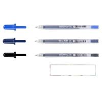 SAKURA Gelly Roll Classic - Bolígrafo de tinta de gel 06, Fine, Royal Blue,Blue, negro + 1 tarjeta
