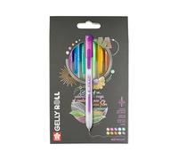 SAKURA Gelly Roll metallic bolígrafo gel con función clic, 10-set, fórmula única de tinta pigmentada, de secado rápido, ideal para escribir y dibujar