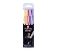 SAKURA Gelly Roll Moonlight Gel Pen Set Sunrise | 4 Colores Pastel Opacos | Bolígrafos para Escribir, Dibujar, Diario y Manualidades