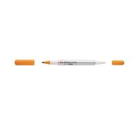 SAKURA IDenti-Pen Rotulador permanente de punta doble - Anaranjado - Punta fina y extrafina - Escribe sobre papel, metal, vidrio y plástico - Tinta duradera, resistente al agua y de secado rápido