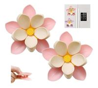Sakura - Imanes para nevera 2 en 1 y clips para almacenamiento de alimentos, bonito organizador de cocina en forma de flor, sellador compacto con parte trasera magnética, 12 cm, paquete de 1 (clip