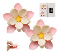 Sakura - Imanes para nevera con clips para bolsas de alimentos, herramienta de cocina 2 en 1 para sellar aperitivos y accesorios de refrigerador (clip rosa)