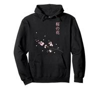 Sakura Kanji Blooming Cherry Blossom Estética Japonesa Sudadera con Capucha