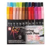 SAKURA Koi Brush Pen Set 24 Colores | Rotuladores de punta de pincel para escribir, dibujar y escribir un diario