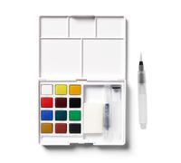 SAKURA Koi Pocket Box Acuarela 12 Colores | Set de acuarela con pincel tanque, paleta y esponja