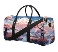 Sakura Mount Fuji - Bolsa de viaje plegable impermeable con correas para el hombro
