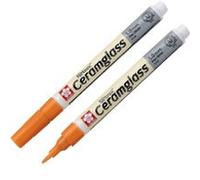 Sakura Pen-Touch Ceramglass 1mm Fine dibuja sobre porcelana, vidrio y cerámica (naranja)