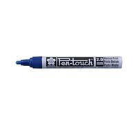 SAKURA Pen-Touch Rotulador Azul Medio - Punta de fibra de 2 mm - Escribe sobre vidrio, madera, metal y plástico - Utilízalos en la industria - Permanente y versátil
