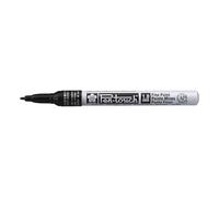 SAKURA Pen-Touch Rotulador Fino Negro - Cuerpo Aluminio - Tinta Pigmentada al Disolvente - Ancho de Línea 1 mm - Versátil para Múltiples Superficies - Ideal para Utilízalos en la Industria