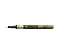 SAKURA Pen-Touch Rotulador fino Oro - Escribe sobre múltiples superficies - Ideal para uso industrial - Ancho de trazo de 1 mm - Tinta pigmentada con disolventes