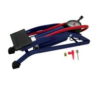 Sakura Pg270 - Bomba de Pie, 1 Solo Cilindro, Manguera de 52 cm, Conector con Pestaña de Bloqueo, Medidor de Presión, 3 Adaptadores de Válvulas