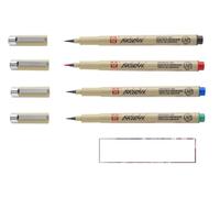 Sakura Pigma Brush, Rojo, Verde, Azul, Negro y 1 mapa