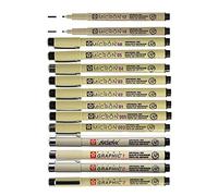 Sakura Pigma Micron 14 Fineliners Negro.003,005,01,02,03,04,05,08,10,12,1mm,2mm,3mm, Brush