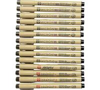Sakura Pigma Micron 14 Fineliners Negro.003,005,01,02,03,04,05,08,10,12,1mm,2mm,3mm, Brush