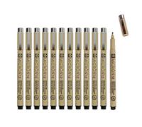SAKURA Pigma Micron Fineliner - Bolígrafos de tinta negra de archivo para escribir, dibujar o escribir en diario, tamaño de 12 puntas gruesas (caja de 12)