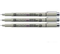Sakura Pigma Micron - Pigmento Portamina - 0.05mm - Negro [Paquete de 3]