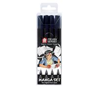 Sakura Pigma SENSEI Manga SET (4 plumas, negro)