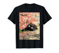 Sakura Primavera Gato Japonés Flores Flores Cerezo Flor Camiseta