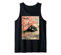 Sakura Primavera Gato Japonés Flores Flores Cerezo Flor Camiseta sin Mangas