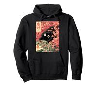 Sakura Primavera Gato Japonés Flores Flores Cerezo Flor Sudadera con Capucha