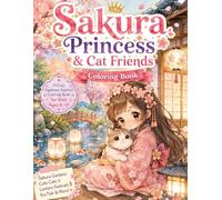Sakura Princess & Cat Friends Coloring Book: Cozy Japanese Gardens, Koi Fish, Lantern Festivals & Cute Cat Adventures for Kids Ages 6-10
