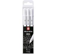 Sakura Rollo de gel 3 bolígrafos blanco brillante en funda tamaño fino 05