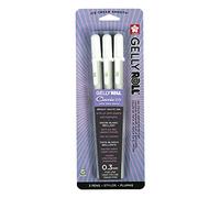 SAKURA Rollo de gel, blanco, 3 bolígrafos, blanco brillante, en una funda, tamaño fino 05