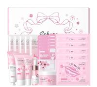 Sakura Sakura Juego de cuidado facial, 17 juegos de cuidado de la piel para adolescentes, antiedad, juego de regalo para niñas, mujeres, madre e hija (Sakura Box 20 unidades)