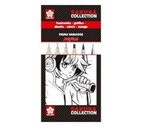 Sakura - Set Completo De Cinco Rotuladores Negros Pigma Diferentes Versiones Y Un Portaminas Multicolor