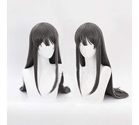 Sakurajima Mai Cosplay peluca gris recta Rascal no sueña con conejita Senpai Seishun Buta Yarou peluca sintética + gorra de peluca talla única Sakurajima Mai