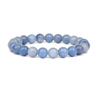 SAKURRDD Pulsera de Cuentas de Piedra Natural de 8 mm Hecha a Mano for Hombre y Mujer, Color Azul, 19 cm/199