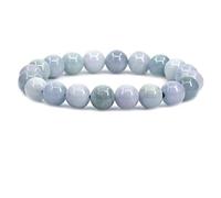 SAKURRDD Pulsera elástica de Piedras semipreciosas de 10 mm con Cuentas Redondas de Cristal de 7,2 Pulgadas Unisex/5