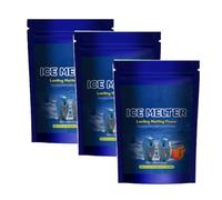 Sal de descongelación, 3 esparcidores contra hielo y nieve, granulado de acción rápida para entrada, aceras y escaleras, protege el hormigón y el asfalto, 100 g