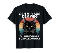 Sal De Mi Camino De Contacto Social Innecesario Gato Camiseta