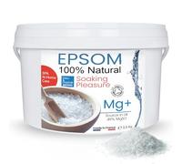 Sal Epsom, Baño Relax, 100% Natural, Mejora la Circulación, Elimina Toxinas, Reduce Dolores Musculares, Exfoliante Corporal, Cuidado Uñas, Pie de Atleta, 3.5 kg