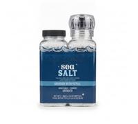 Sal Marina 737g - Pack de 2 con Molinillo Cerámico Ajustable y Botella de Recambio - 100% Sal Marina Pura de Italia - Certificado Kosher - NEXU