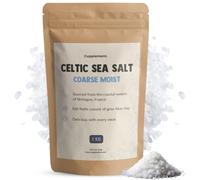 Sal Marina Celta Gruesa y Húmeda - Sal Rica en Minerales Sin Refinar - 1 kg | Sal marina celta sin refinar natural de Bretaña Francia, rica en minerales, ideal para cocinar, hornear y finalizar platos.