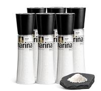 Sal Marina Mediterránea Carmencita, Formato molinillo gigante, Apta para realzar tus platos, sazonar carnes, pescados y verduras, especialmente a la parrilla, Sin Gluten, Contiene 6 unidades de 360 g
