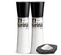 Sal Marina Mediterránea Carmencita, Formato molinillo gigante, Apta para realzar tus platos, sazonar carnes, pescados y verduras, especialmente a la parrilla, Sin Gluten, Contiene 2 unidades de 360 g