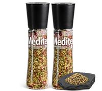 Sal Marina Mediterránea Mix Carmencita, Formato molinillo gigante, Ideal para Panes y crackers, Verduras, carnes y pescados, Ensaladas, Pasta, Marinados, Sin Gluten, Contiene 2 unidades de 190 g