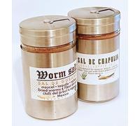 Sal mexicana de gusanos secos y saltamontes para mezcal y tequila 2x80g