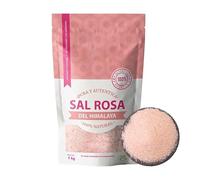 Sal Rosa del Himalaya 100% Natural Sazonar y Cocinar Sin Refinar Sin Aditivos - Sal Rosa del Himalaya Fina 1Kg