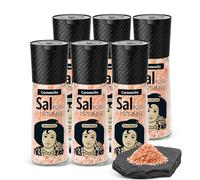 Sal Rosa del Himalaya, Formato molinillo gigante, Apta para realzar todos tus platos y brindar un toque gourmet, sazonar carnes, pescados y verduras, Sin Gluten, Contiene 6 unidades de 103 g