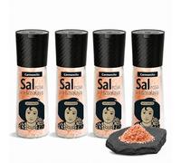Sal Rosa del Himalaya, Formato molinillo gigante, Apta para realzar todos tus platos y brindar un toque gourmet, sazonar carnes, pescados y verduras, Sin Gluten, Contiene 4 unidades de 103 g