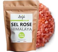 Sal rosa del Himalaya - Sal gruesa sin refinar - Cristales de sal rosa - Saludable, rica en oligoelementos - Cocina - 100% natural - ANJEL (250)