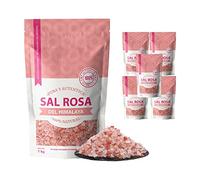 Sal Rosa Gruesa de Himalaya - 1 Kg - 100% Natural y Pura, Rica en Minerales Esenciales, Sin Aditivos, Para Cocina y Salud (6 pz)