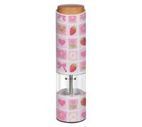 Sal y pimienta eléctrica Grinde rosa fresa patrón de cuadros